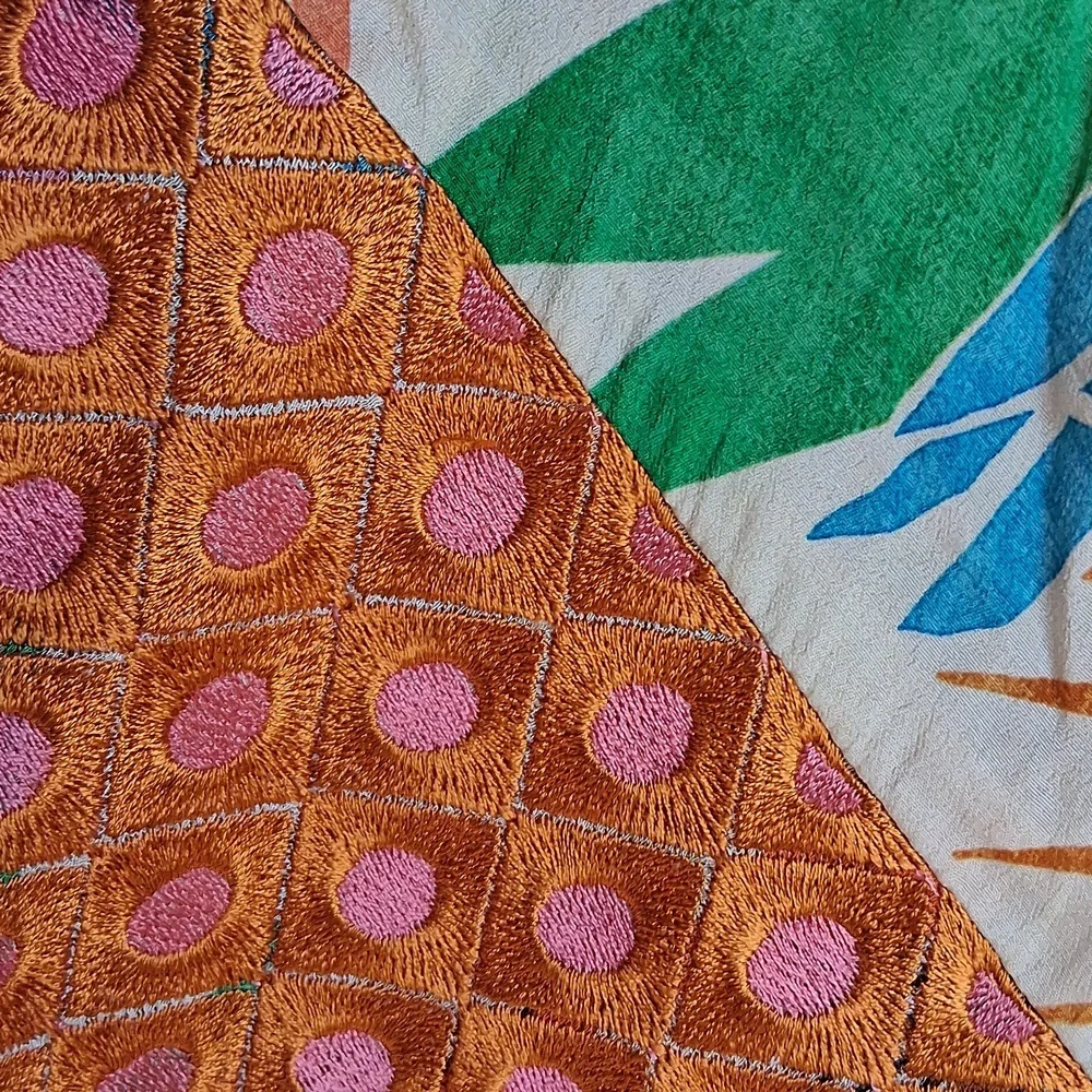 Taj By Sabrina Crippa Tres Marias Orange Kimono Cardigan S Tropical Resortwear - Picture 7 of 17